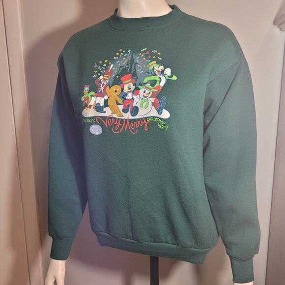 WALT DISNEY WORLD Kids Magic Kingdom 2003 Sweatshirt XL Y Very Merry Christmas - Picture 1 of 10